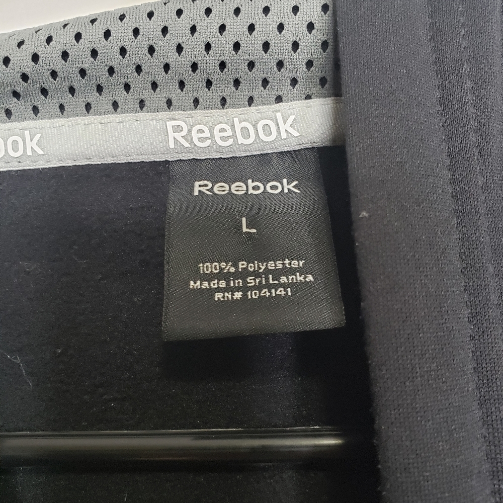 Reebok Fleece Pullover Hoodie Black Large - Picture 3 of 3